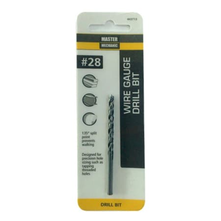 Swivel Master Mechanic No.28 Wire Gauge Number Drill Bit - Black - 2-7/8in. SW3839579